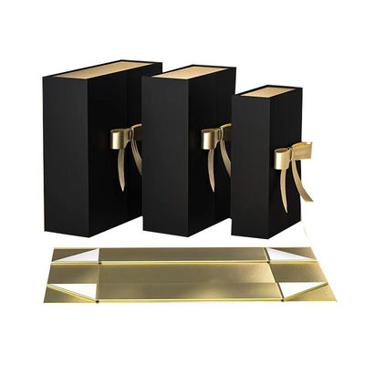 Gepersonaliseerd logo A4 diep geschenk hampers elegante papieren verpakkingsdozen met lint sluiting
