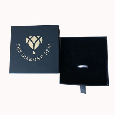 Custom logo gedrukt zwart karton juwelen cadeaubon voor armbanden oorbellen en halskettingen