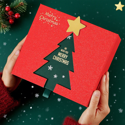 Industriële kerstdoos voor kaars sokken gepersonaliseerde cadeau ambachtelijke verpakking