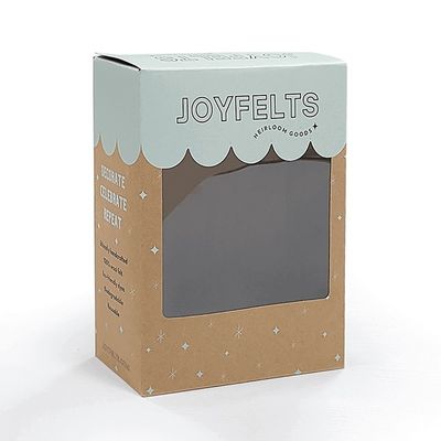 Bruin kraftpapier Tuck End Box Verpakking Met Doorzichtige PVC Venstermappen