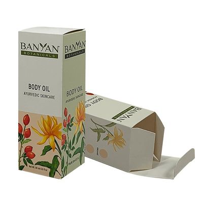 Gecoate verpakkingsdozen van papier voor cosmetische dozen met automatische onderkant, vouwdoos 350 g 500 g