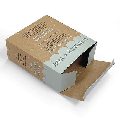 Eco-vriendelijke auto slot bodem doos UV-printen Bruine kraftpapier cadeaubon