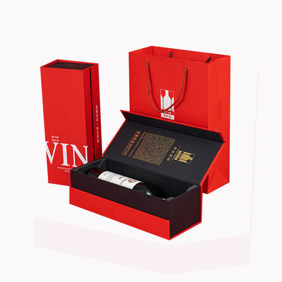 Rigid Magnetic Closure Cardboard Display Box Champagne Whisky Wine Flasje Verpakkingsdoos