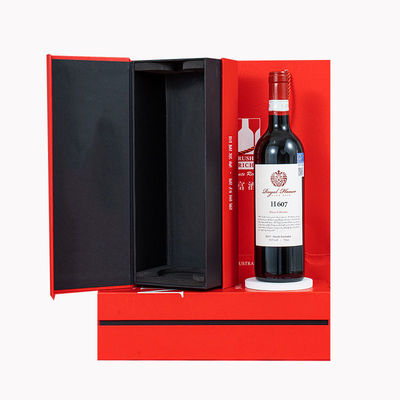 Rigid Magnetic Closure Cardboard Display Box Champagne Whisky Wine Flasje Verpakkingsdoos