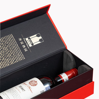 Rigid Magnetic Closure Cardboard Display Box Champagne Whisky Wine Flasje Verpakkingsdoos