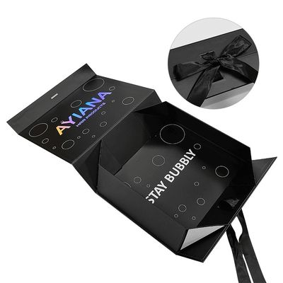 Rectangle Luxe Zwarte Magnetische Geschenkdoos Met Karton Liner Custom Printing Logo