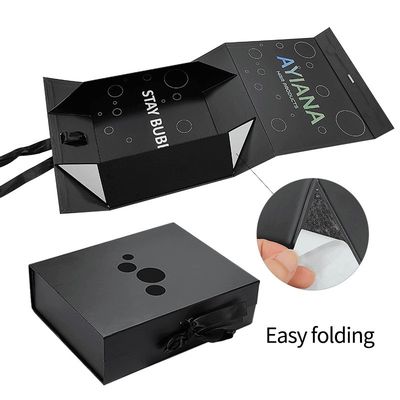 Rectangle Luxe Zwarte Magnetische Geschenkdoos Met Karton Liner Custom Printing Logo