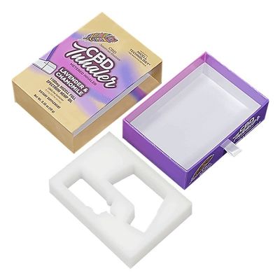 4C/UV/Laminatie/Emboussing/Stamping Meterd Inhalator Papier Schuifverpakkingsdozen met schuim