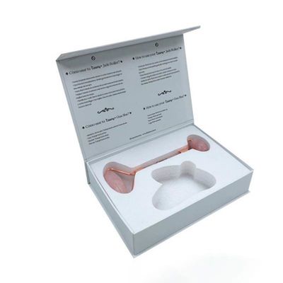 Boek Flap Box Custom Logo Printed Magnetic Rigid Box voor Guasha Jade Gua Sha Roller Tool