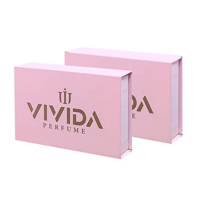 Custom Pink and Gold Logo Vial Parfum Glasfles Verpakkingsdoos voor Mini Parfums