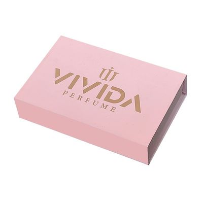 Custom Pink and Gold Logo Vial Parfum Glasfles Verpakkingsdoos voor Mini Parfums