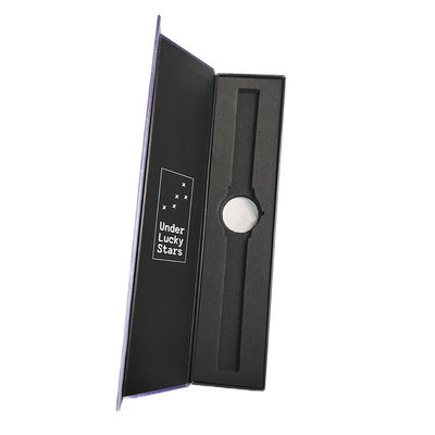 Gepersonaliseerd ontwerp Papier Karton Magnetische boekendoos voor horloges Verpakkingsinvoegsel
