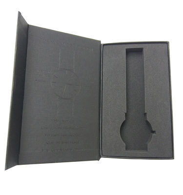 Gepersonaliseerd ontwerp Papier Karton Magnetische boekendoos voor horloges Verpakkingsinvoegsel