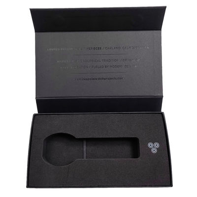 Gepersonaliseerd ontwerp Papier Karton Magnetische boekendoos voor horloges Verpakkingsinvoegsel