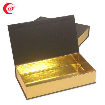Gouden verpakking Zwarte rode kaviaar blikken pot geschenk set met kartonnen verpakking en mouw