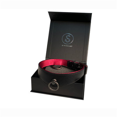 Voorbeeld Dongguan Luxe Leer Huisdier Hond Kat Kraag Leashes Custom Gift Box Verpakking