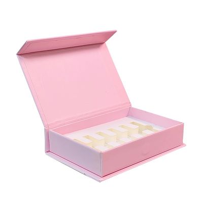 Persoonlijke roze parfum essentiële olie flessen schuim magnetische papieren dozen met mat laminatie