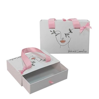 Andere Doos Type Logo Printing Luxe Wallet Kartonnen glijdozen met lintgreep