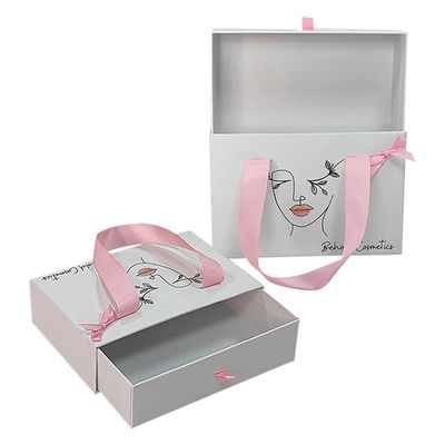 Andere Doos Type Logo Printing Luxe Wallet Kartonnen glijdozen met lintgreep