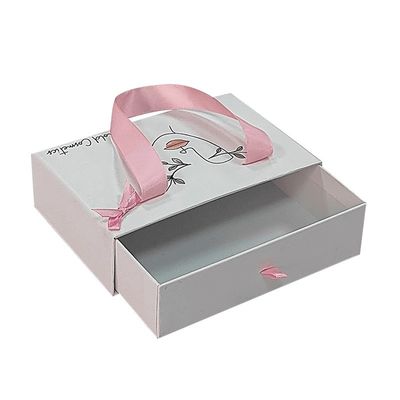 Andere Doos Type Logo Printing Luxe Wallet Kartonnen glijdozen met lintgreep