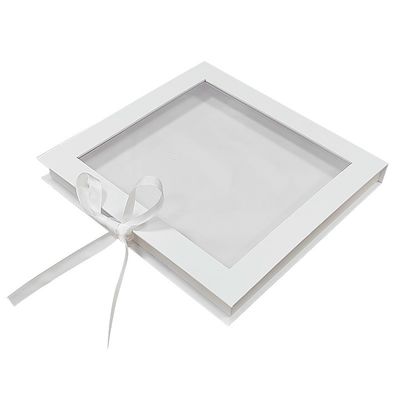 Eco-vriendelijke, op maat gemaakte, magnetische flap kartonnen halskettingverpakking met transparant raam