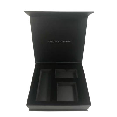 Fashion Luxury Haarborsel Zwarte cadeaubon Set met EVA-schuim en gouden folie