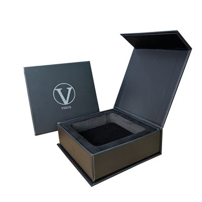 Andere Custom Design Matte Zwart Stijf Papier Karton Geschenkverpakking Magnetische doos met schuiminvoegsel