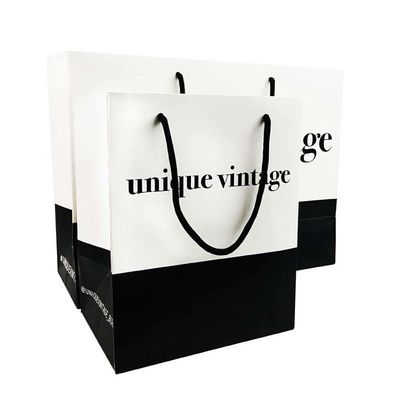 OEM Customized Designs Luxe Matte Gift Shopping Paper Bag Met Logo Voor Kleding Schoenen