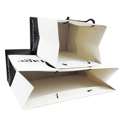 OEM Customized Designs Luxe Matte Gift Shopping Paper Bag Met Logo Voor Kleding Schoenen