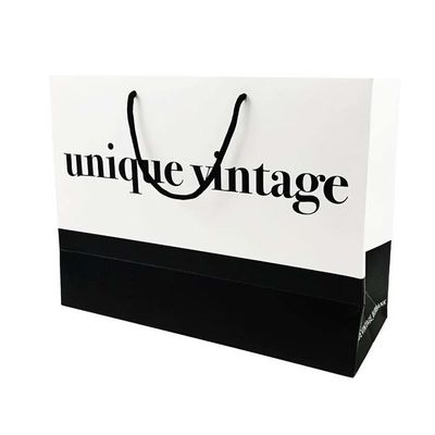 OEM Customized Designs Luxe Matte Gift Shopping Paper Bag Met Logo Voor Kleding Schoenen