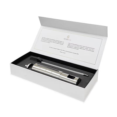 Op maat gemaakte luxe magnetische doos Flip Cardboard Wit papier Magnetische verpakking Geschenkdoos Met Magnetische sluiting