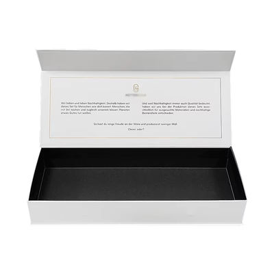 Op maat gemaakte luxe magnetische doos Flip Cardboard Wit papier Magnetische verpakking Geschenkdoos Met Magnetische sluiting