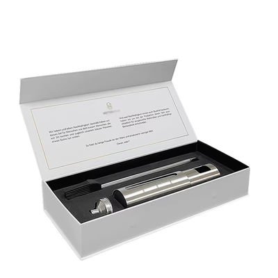 Op maat gemaakte luxe magnetische doos Flip Cardboard Wit papier Magnetische verpakking Geschenkdoos Met Magnetische sluiting