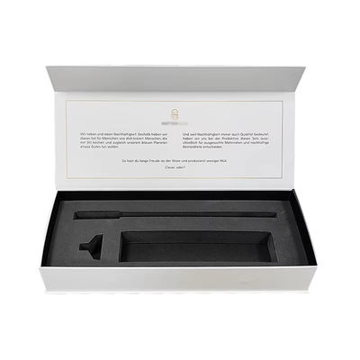 Op maat gemaakte luxe magnetische doos Flip Cardboard Wit papier Magnetische verpakking Geschenkdoos Met Magnetische sluiting