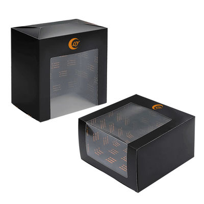 Custom Paper Hoed Verpakking Baseball Cap Venster Gift Box Met Duidelijke PVC Venster voor Baseball Cap