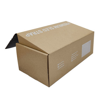 FSC-certificaat Easy Tear Strip Opening Seal Bruin Kraft gegolfd karton verzenddoos Zipper mailerdozen