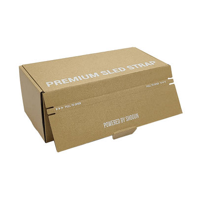 FSC-certificaat Easy Tear Strip Opening Seal Bruin Kraft gegolfd karton verzenddoos Zipper mailerdozen