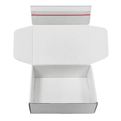 Custom logo gegolfd karton verzending e-commerce verpakkingsdoos traanstrook ritsdoos