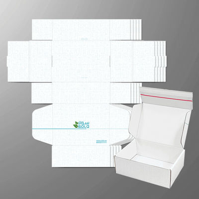 Custom logo gegolfd karton verzending e-commerce verpakkingsdoos traanstrook ritsdoos