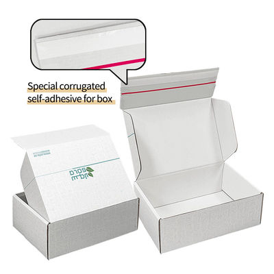Custom logo gegolfd karton verzending e-commerce verpakkingsdoos traanstrook ritsdoos
