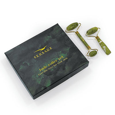 Gepersonaliseerd logo Premium groen kartonnen deksel Top cover en onder Luxe cosmetische verpakking cadeaubon