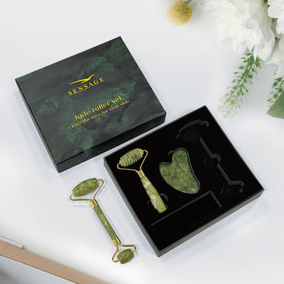Gepersonaliseerd logo Premium groen kartonnen deksel Top cover en onder Luxe cosmetische verpakking cadeaubon