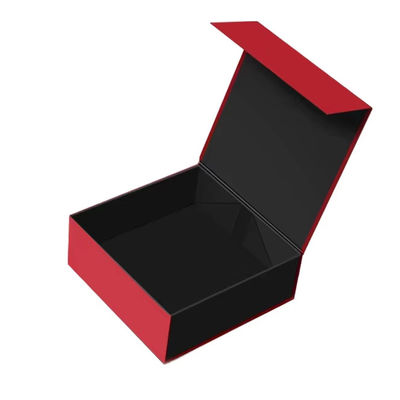 Gepersonaliseerd logoontwerp Zwart Rigid Flat Cardboard Magnetische vouwdozen Regalo Voor cosmetica Geschenkverpakking