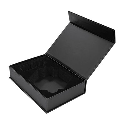 Fabriek Op maat gemaakte verpakkingen Drukdoos Karton Zwart papier Magnet Geschenkdoos Verpakking met binnenschuim