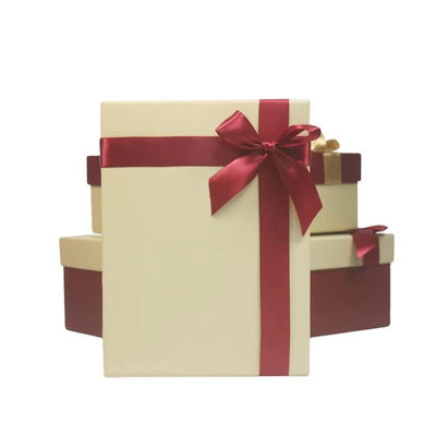 Aangepaste kerstcadeau doos grote deksel bodemdoos verpakking boog feestband luxe unieke feest feest cadeau doos