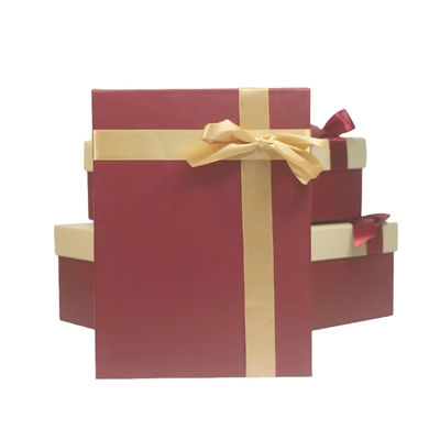 Aangepaste kerstcadeau doos grote deksel bodemdoos verpakking boog feestband luxe unieke feest feest cadeau doos