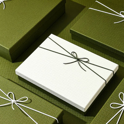Custom Luxury Cardboard Deksel En Basis Cosmetische Verpakkingsdoos Gepersonaliseerde Gift Box Set Met Ribbon
