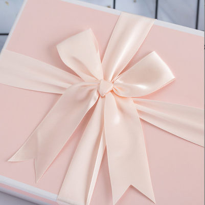 Custom Luxury Cardboard Deksel En Basis Cosmetische Verpakkingsdoos Gepersonaliseerde Gift Box Set Met Ribbon