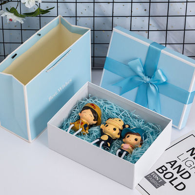 Custom Luxury Cardboard Deksel En Basis Cosmetische Verpakkingsdoos Gepersonaliseerde Gift Box Set Met Ribbon