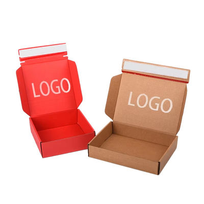 Gepersonaliseerde afdruk van logo's Kleine gegolfde brievenbus Cosmetische verpakkingsdoos Papierdoos Zelfverzegelend verzenddoos